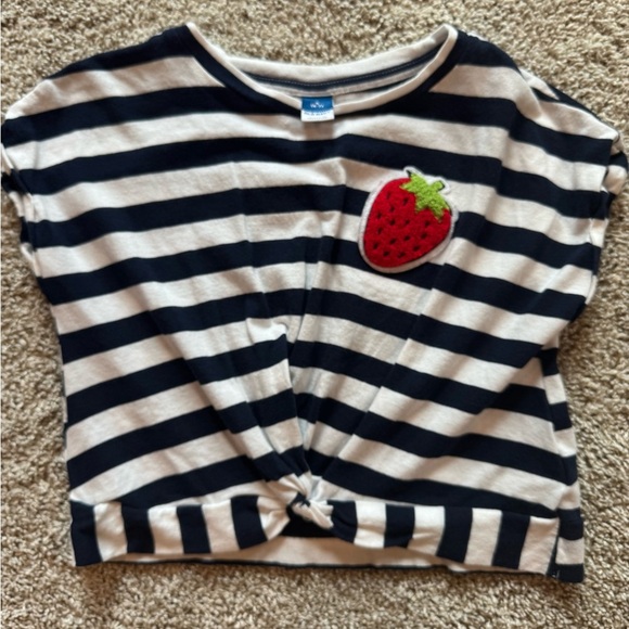 Old Navy Girls tie front tops Striped and Floral Tees bundle of 3 size Small 6/7 - Picture 4 of 16